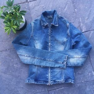 Jean jacket stretch with zipper